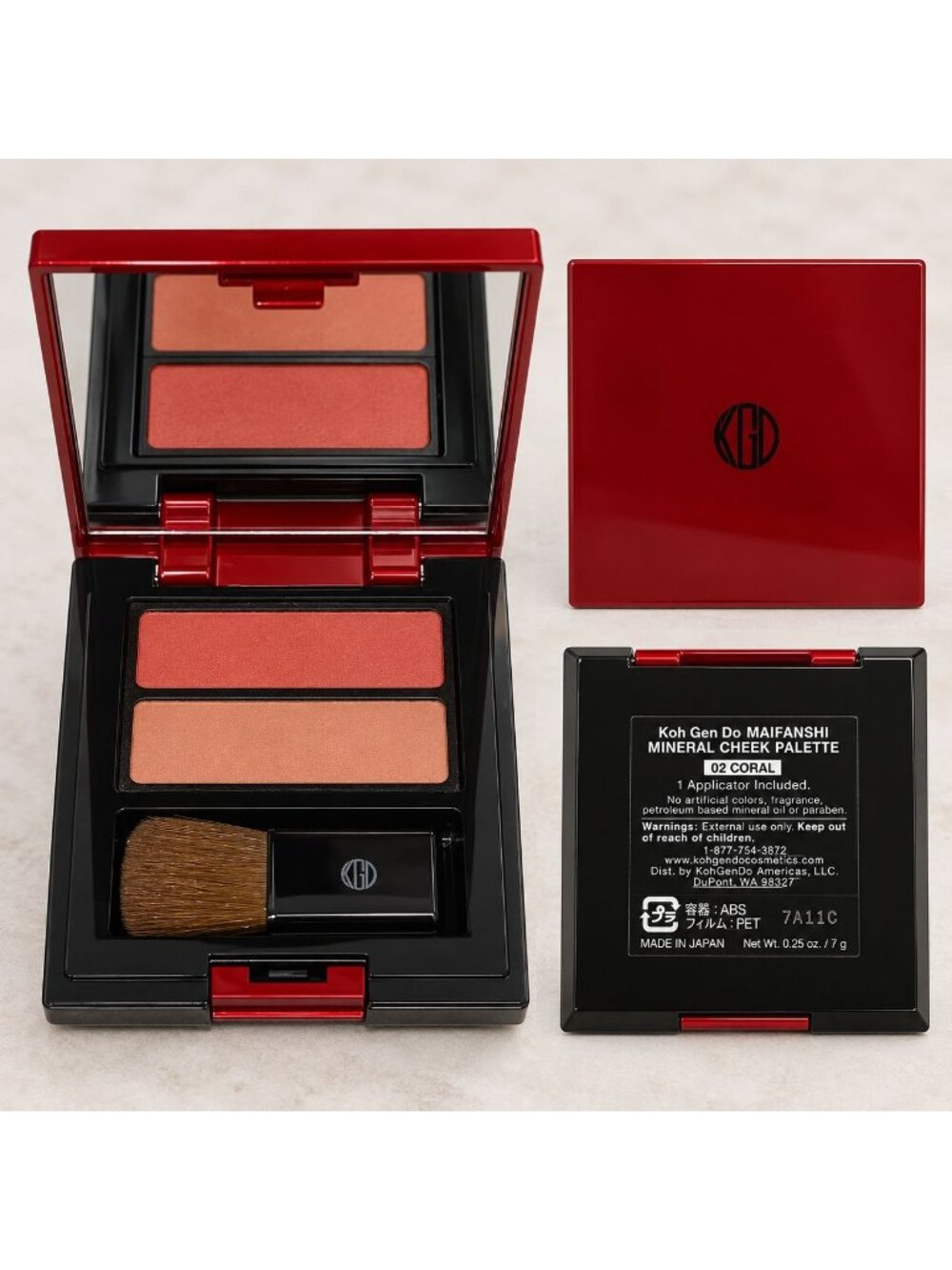 Koh Gen Do Maifanshi Mineral Cheek Palette 02 Coral Blush Duo 7g